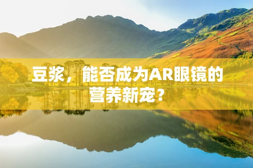 豆浆，能否成为AR眼镜的营养新宠？