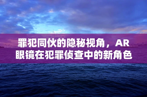罪犯同伙的隐秘视角，AR眼镜在犯罪侦查中的新角色？