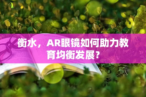 衡水，AR眼镜如何助力教育均衡发展？