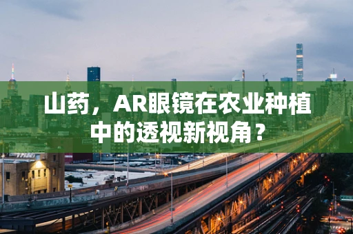 山药，AR眼镜在农业种植中的透视新视角？