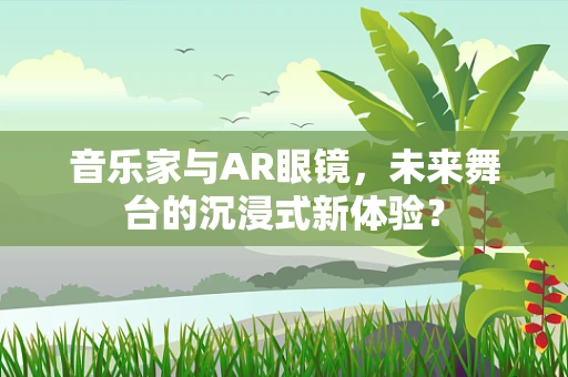 音乐家与AR眼镜，未来舞台的沉浸式新体验？