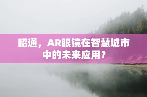 昭通，AR眼镜在智慧城市中的未来应用？