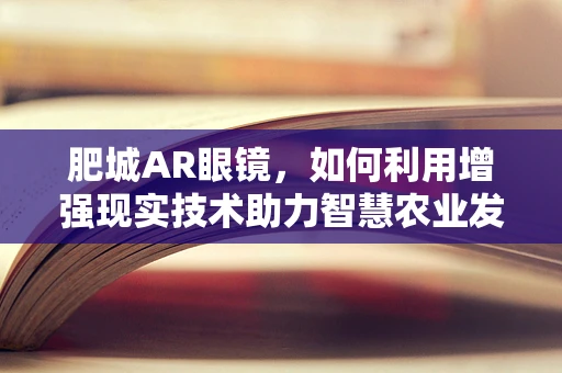 肥城AR眼镜，如何利用增强现实技术助力智慧农业发展？