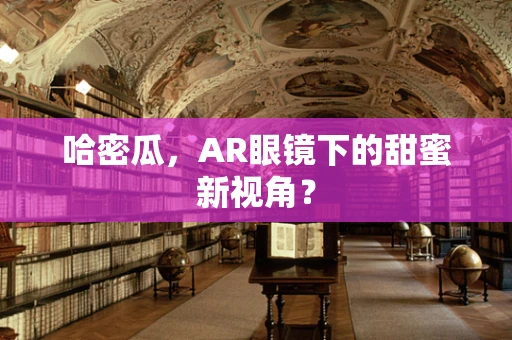 哈密瓜，AR眼镜下的甜蜜新视角？