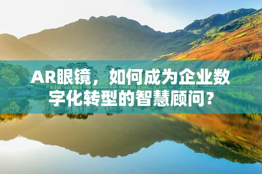 AR眼镜，如何成为企业数字化转型的智慧顾问？