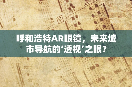 呼和浩特AR眼镜，未来城市导航的‘透视’之眼？