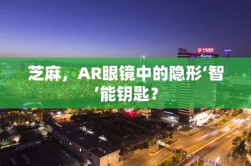 芝麻，AR眼镜中的隐形‘智’能钥匙？