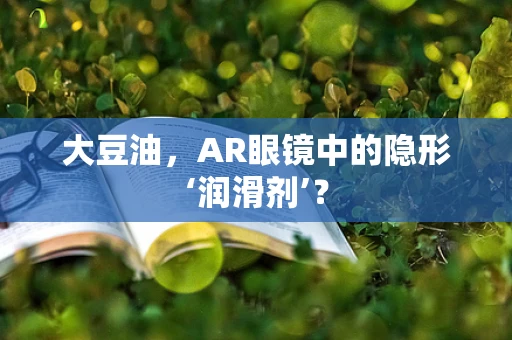 大豆油，AR眼镜中的隐形‘润滑剂’？
