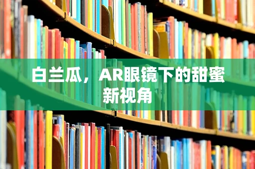 白兰瓜，AR眼镜下的甜蜜新视角
