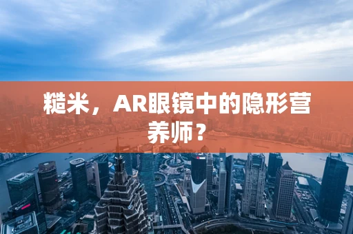 糙米，AR眼镜中的隐形营养师？