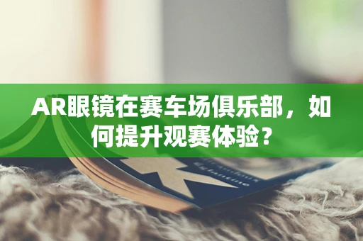 AR眼镜在赛车场俱乐部，如何提升观赛体验？