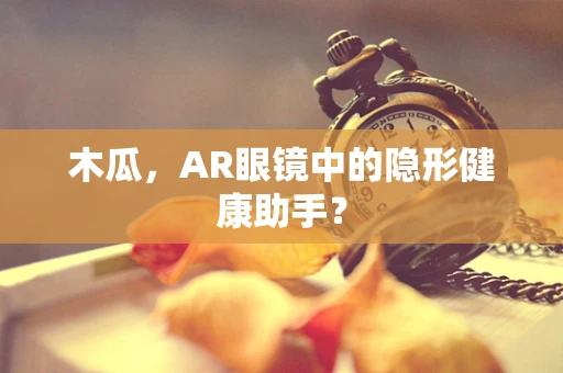 木瓜，AR眼镜中的隐形健康助手？