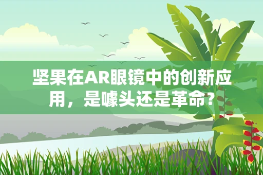 坚果在AR眼镜中的创新应用，是噱头还是革命？