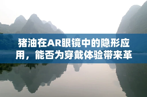 猪油在AR眼镜中的隐形应用，能否为穿戴体验带来革新？