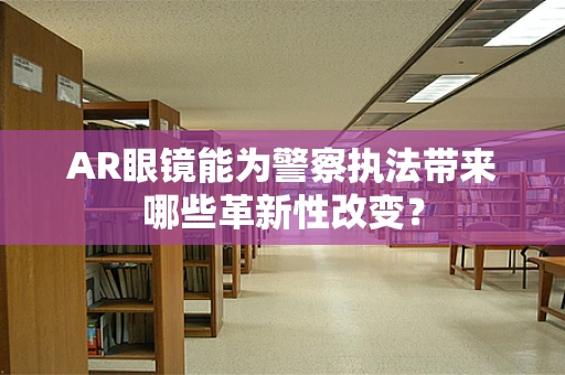 AR眼镜能为警察执法带来哪些革新性改变？