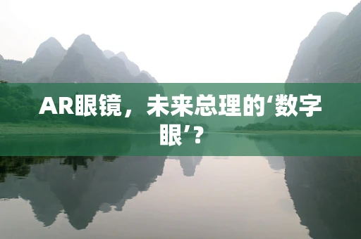 AR眼镜，未来总理的‘数字眼’？