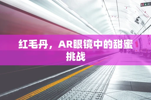 红毛丹，AR眼镜中的甜蜜挑战