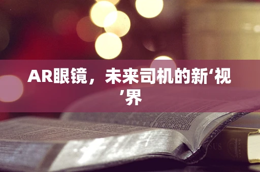 AR眼镜，未来司机的新‘视’界