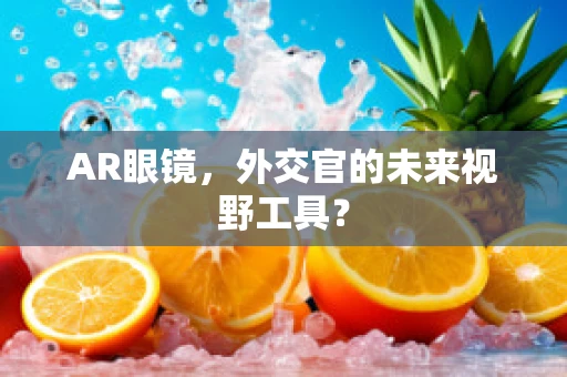 AR眼镜，外交官的未来视野工具？
