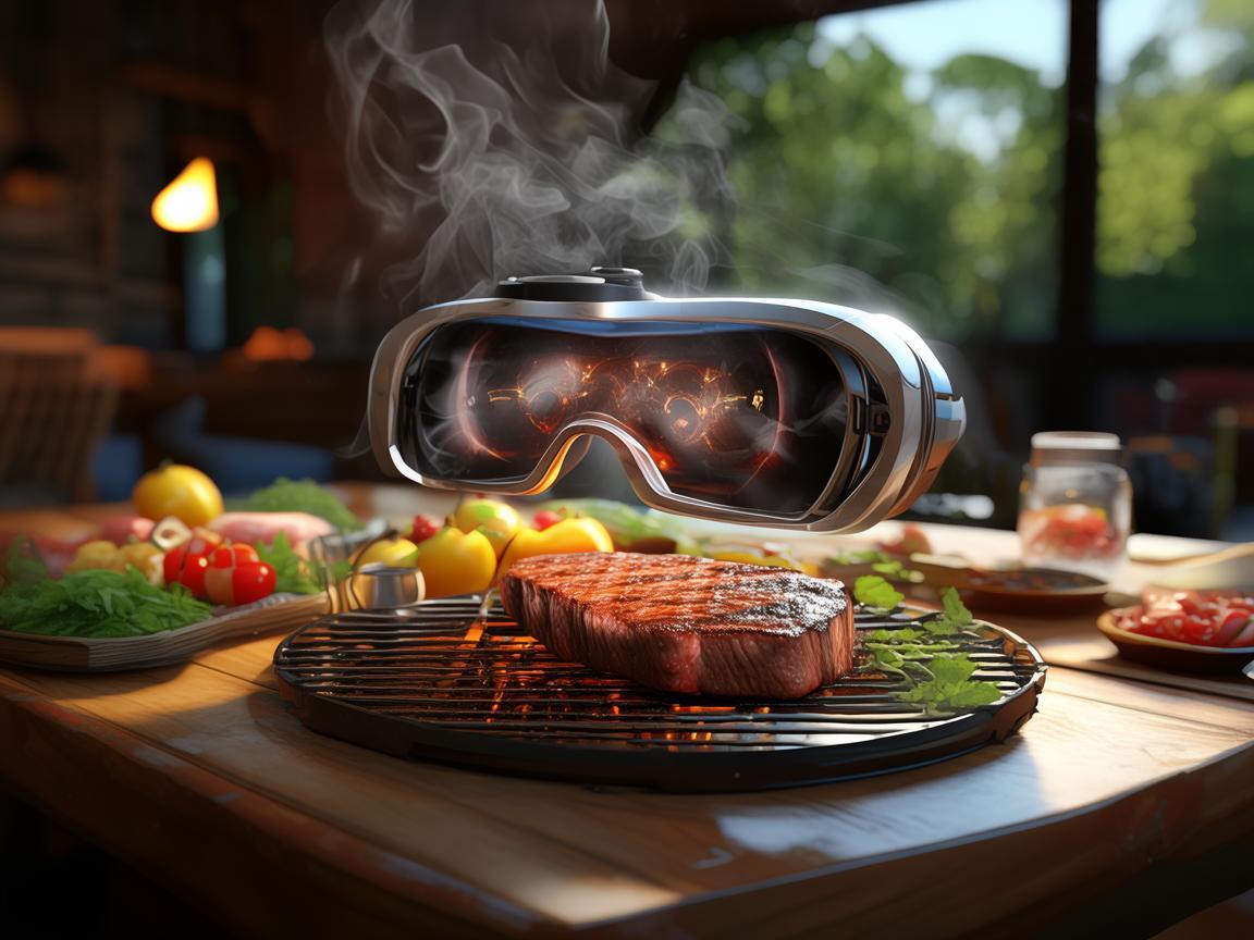 AR眼镜下的烤肉新体验,如何让美食与虚拟现实完美融合?